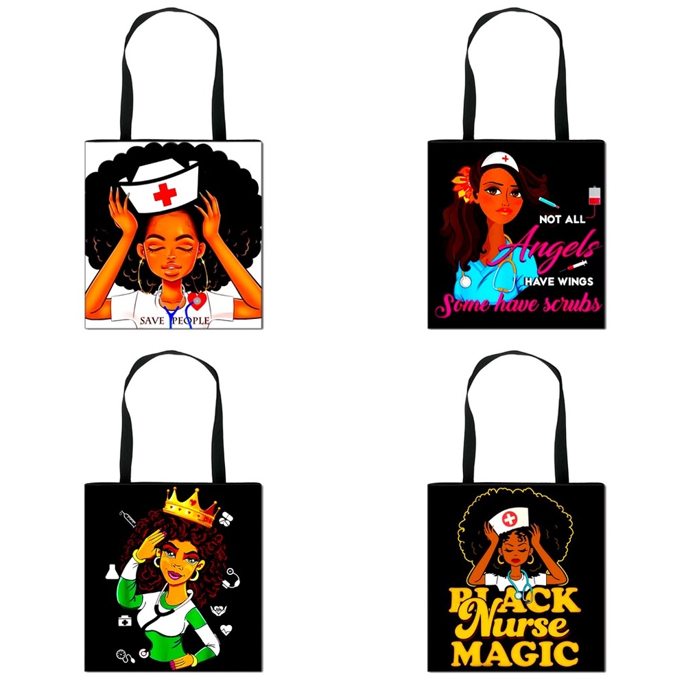 Black Nurse Magic Print Tote Bag - Mother’s Day